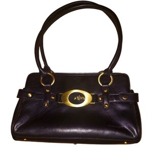 Unique Vintage Leather Club Black Leather Satchel